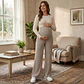 Pantalón Maternal con Pretina Ajustable Beige - Miniatura 1