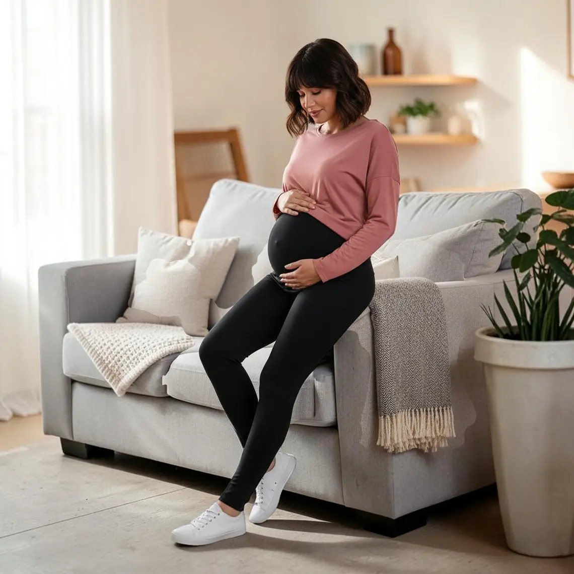 Calza Pintillo Maternal Forrada en Microchiporro 1