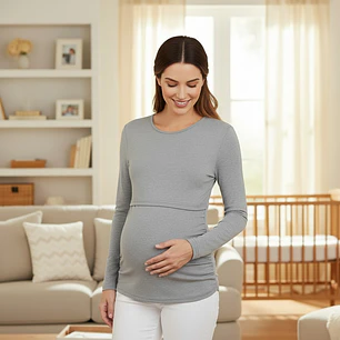 Polera Manga Larga Maternal & Lactancia