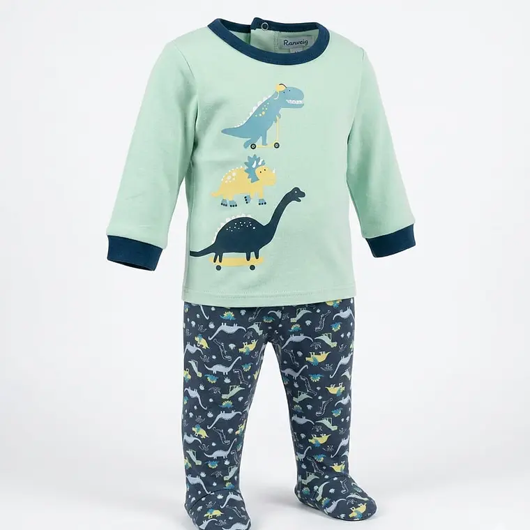 Pijama Algodón Afranelado Dinosaurios 2