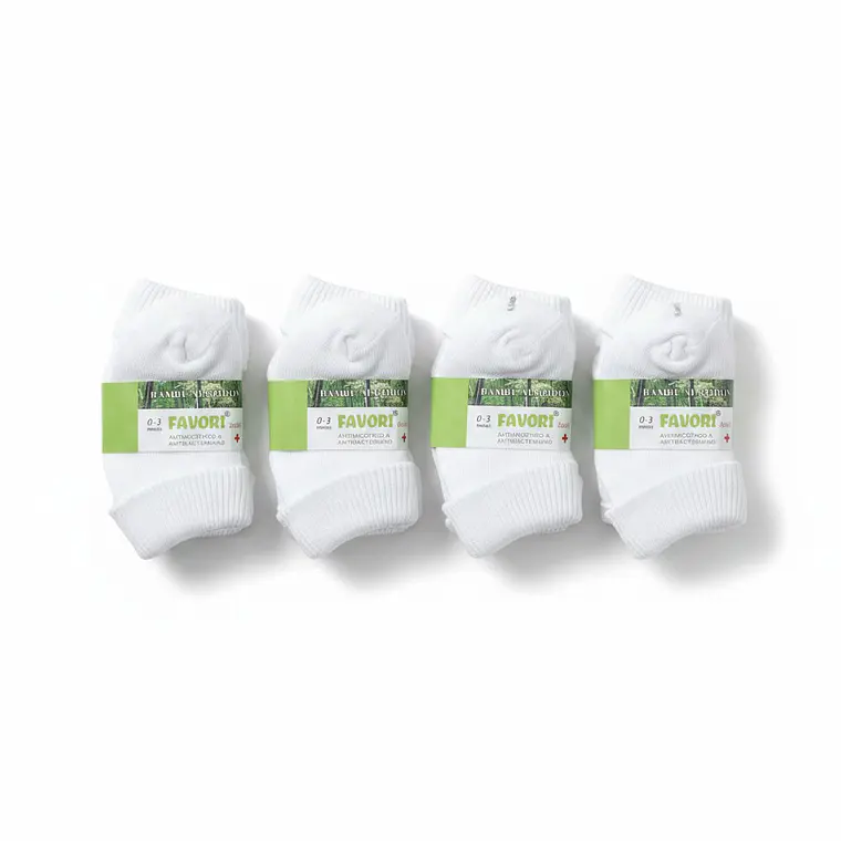 Pack 3 Pares Calcetas Bambú y Algodón Recién Nacido 2