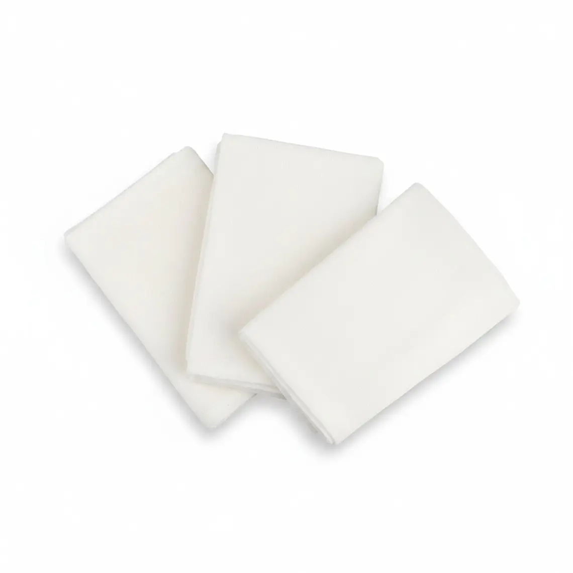 Set de 3 Pañales de Algodón Blancos 2