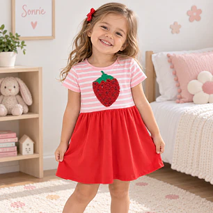 Vestido Frutilla Lentejuelas