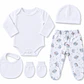 Ajuar 5 Piezas Pantalón Estampado Algodón Pima - Miniatura 2