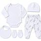 Ajuar 5 Piezas Pantalón Estampado Algodón Pima - Miniatura 3