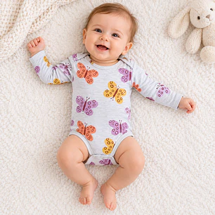 Body Manga Larga Diseño Talla 3-6 meses