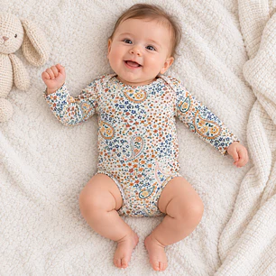 Body Manga Larga Diseño Talla 3-6 meses