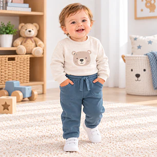 Pantalón de Polar Azul 