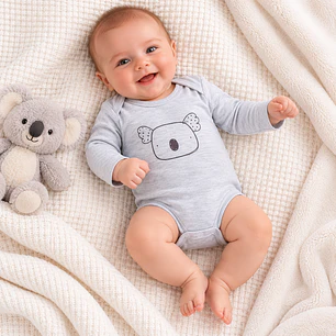 Body Manga Larga Diseño Talla 3-6 meses