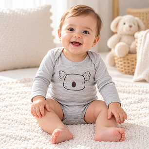 Body Manga Larga Diseño Talla 9-12 meses