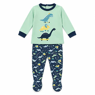 Pijama Algodón Afranelado Dinosaurios