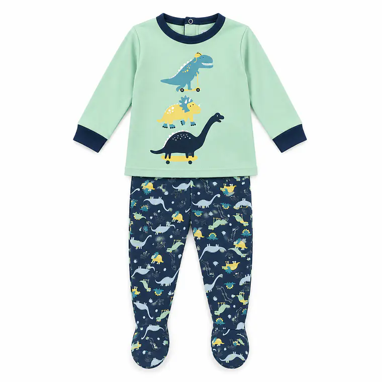Pijama Algodón Afranelado Dinosaurios 2