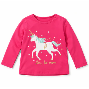 Polera Manga Larga Unicornio