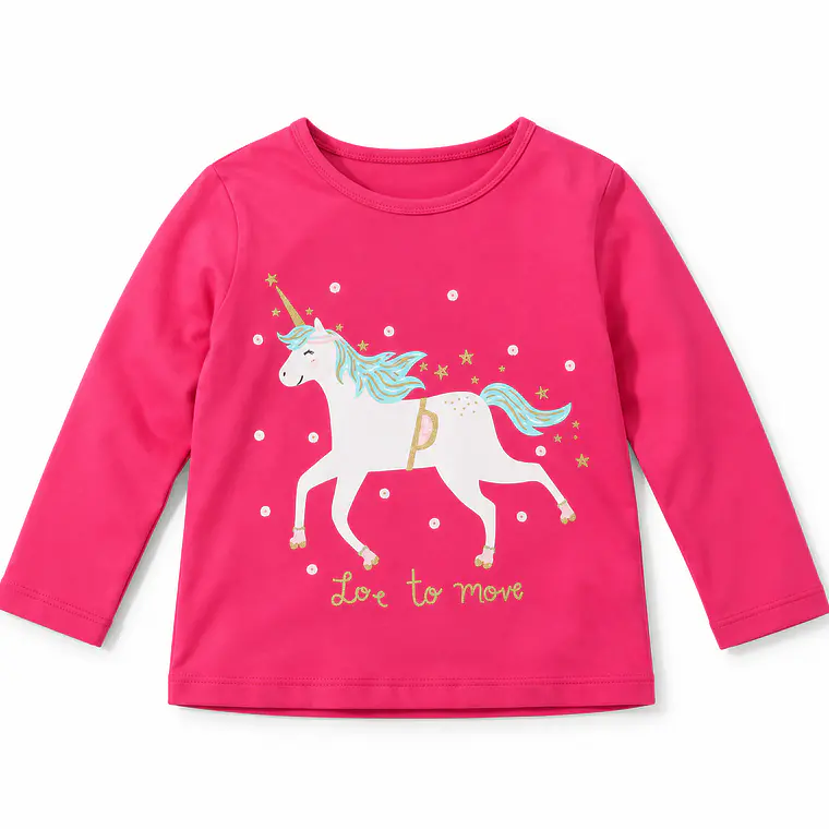 Polera Manga Larga Unicornio 2