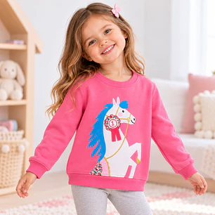 Polerón Caballo Rosa 