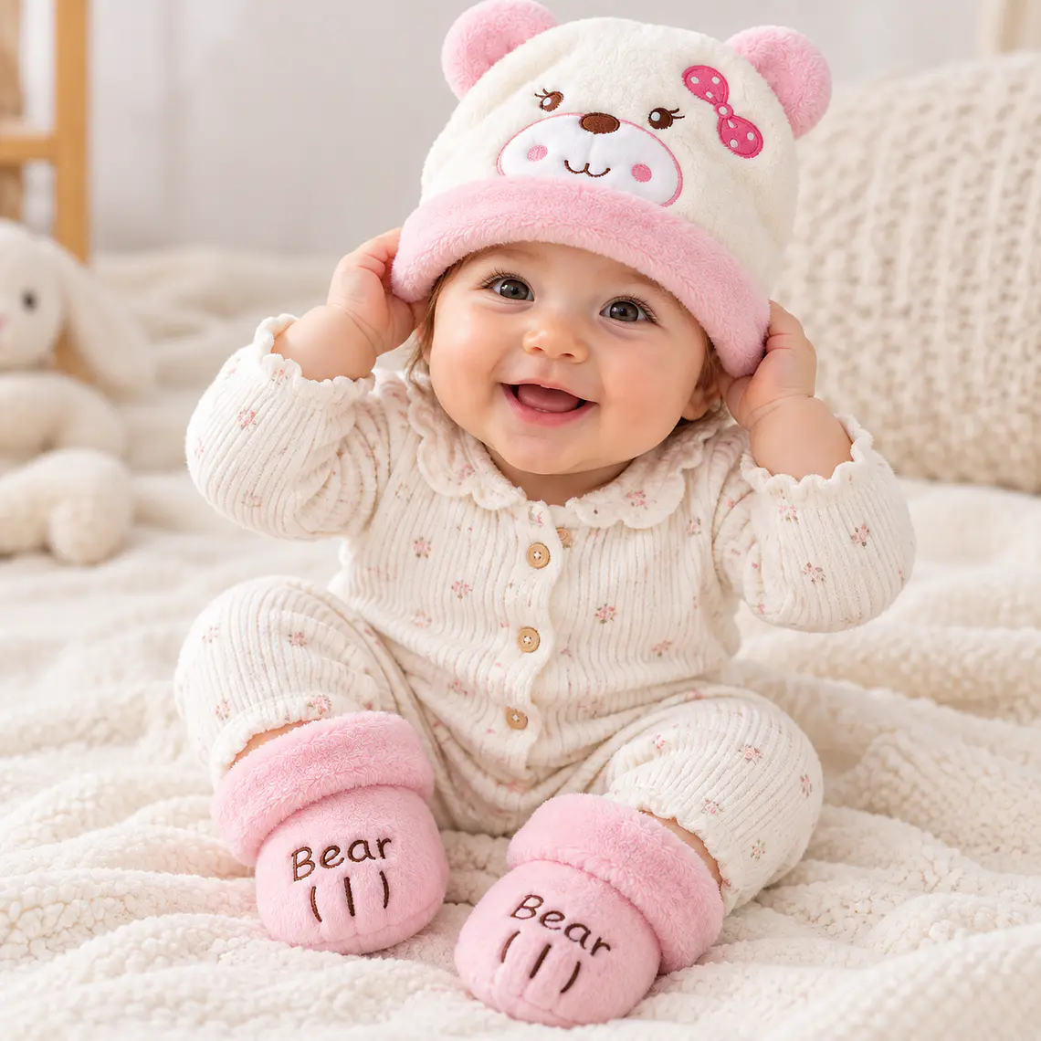 Set Gorrito y Pantuflas Bebé 1