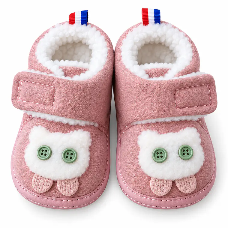 Pantuflas con Velcro y Chiporro Talla 6-9 meses (sólo rosadas) 2