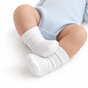 Pack 3 Pares Calcetas Blancas Talla 0-3 meses