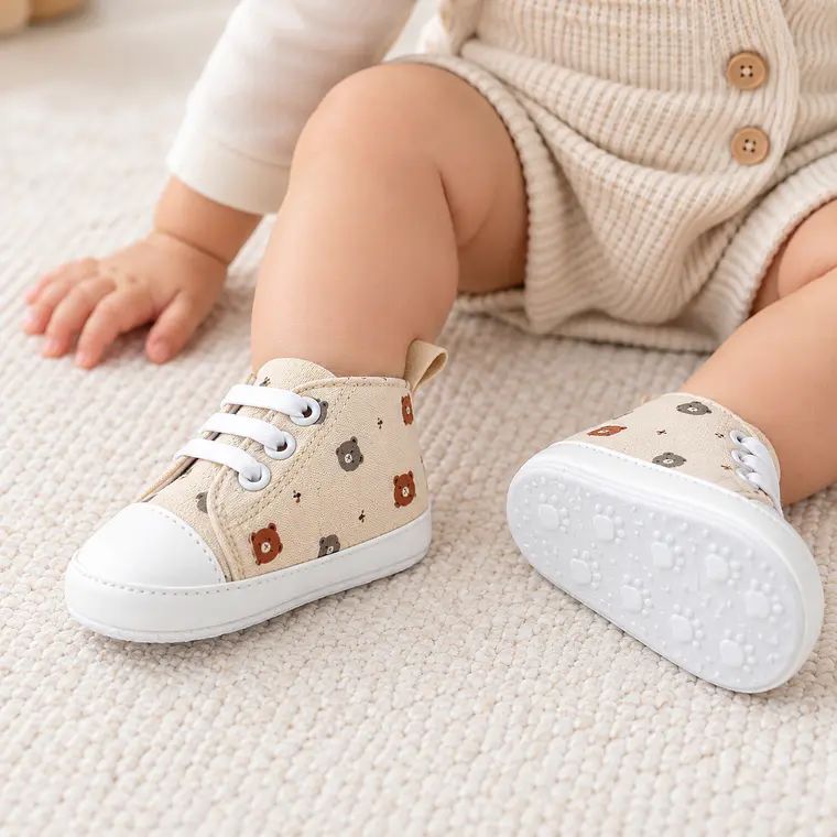 Zapatilla Ergonómica Ositos Beige Talla 18 1