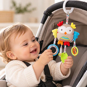 Sonajero Colgante Sensorial de Animalitos para Bebés