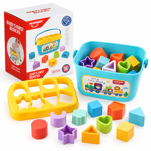 Caja de Encaje de Formas y Bloques para Bebés