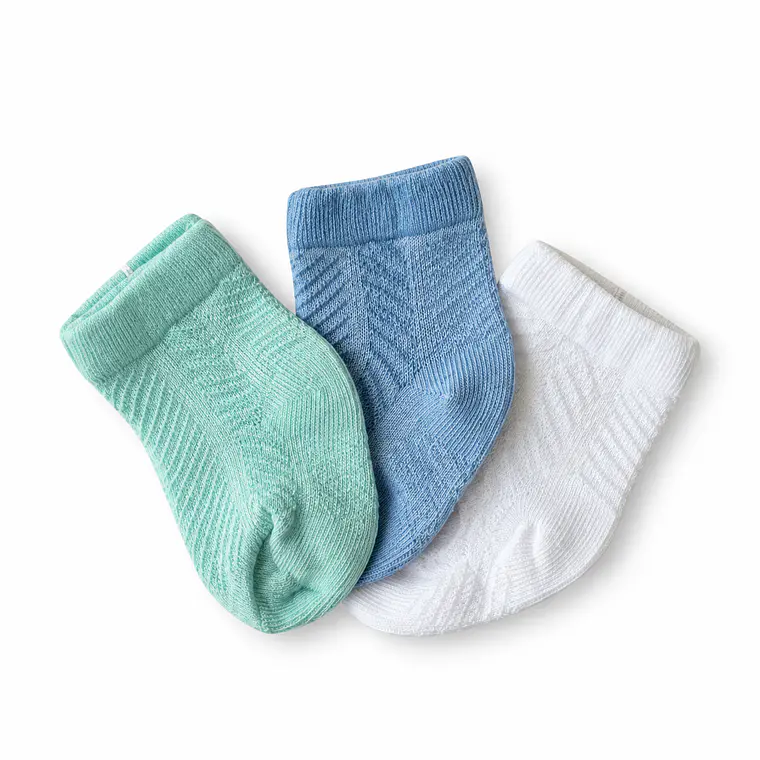 Pack 3 Pares Calcetas de Bambú Talla 0-3 meses 2