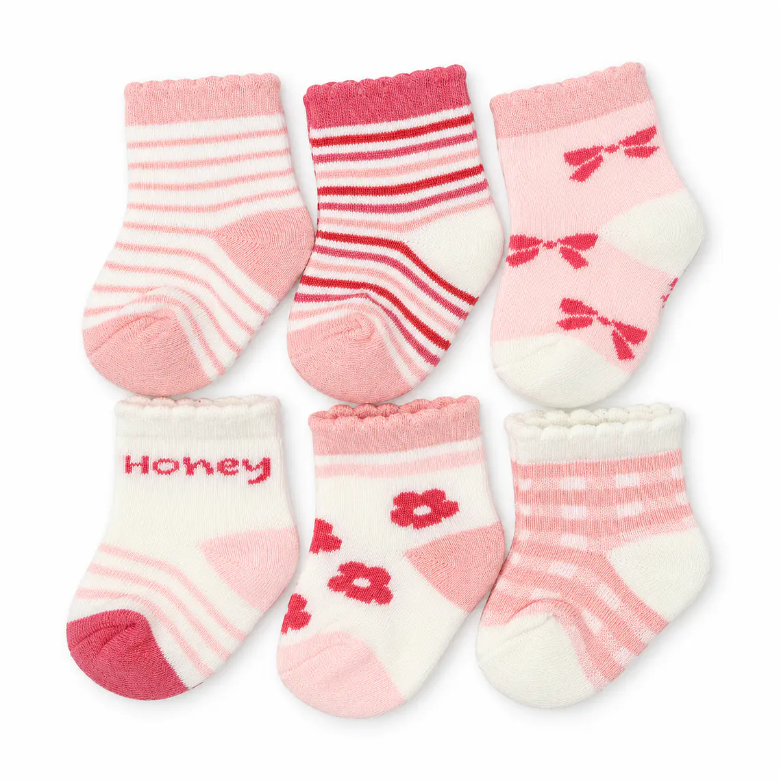 Pack 3 Pares Calcetas Algodón Diseño Talla 0-3 meses 2