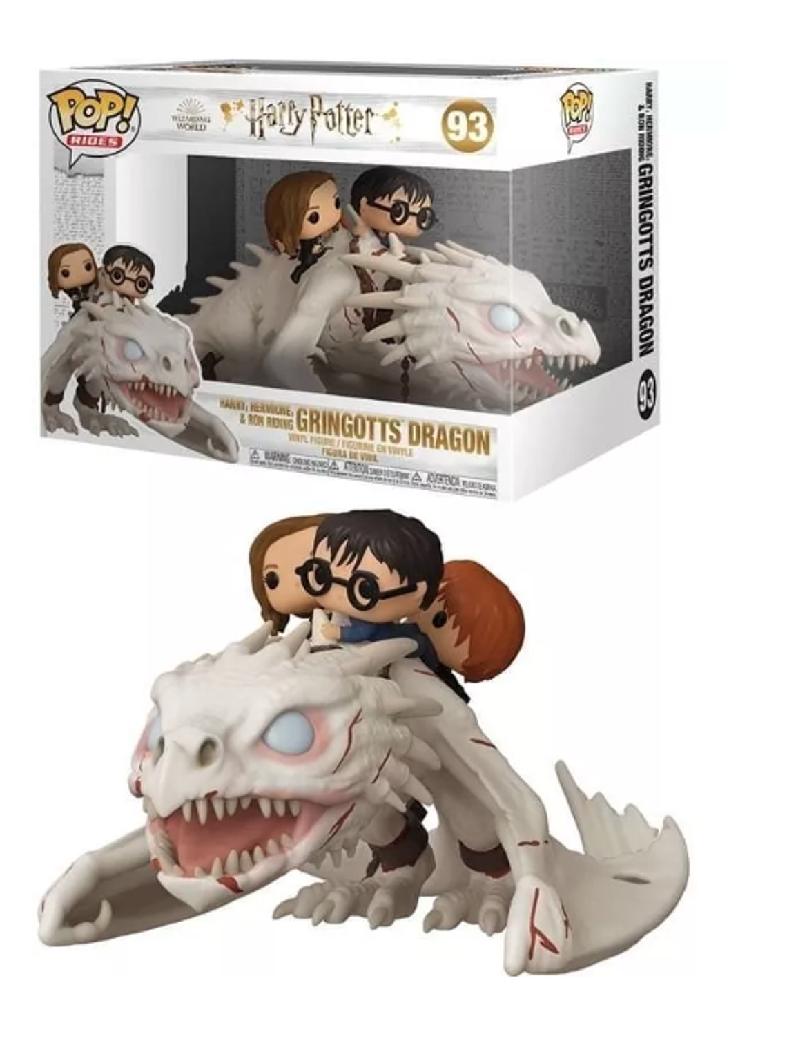 Funko Pop Harry, Hermione & Ron Riding Gringotts Dragon 93 - Harry Potter 1