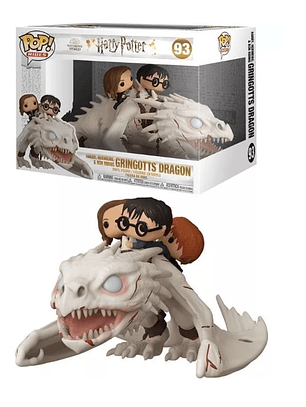 Funko Pop Harry, Hermione & Ron Riding Gringotts Dragon 93 - Harry Potter