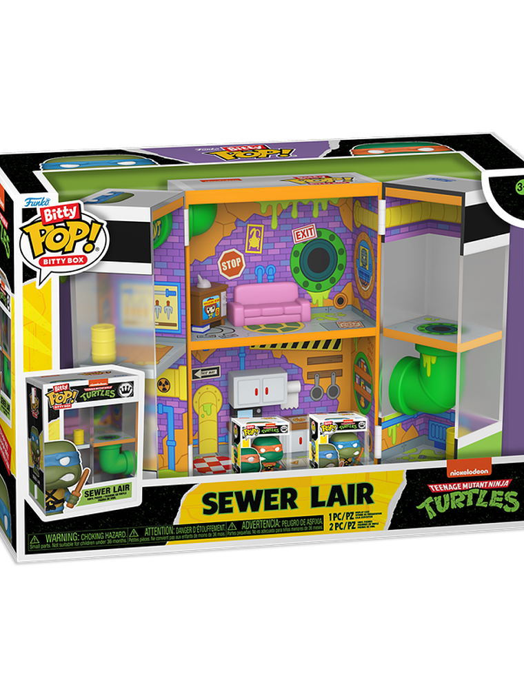 PREVENTA | Bitty Pop! Bitty Box Sewer Lair | Teenage Mutant Ninja Turtles 1