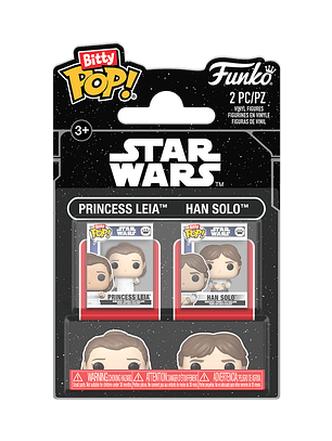 PREVENTA | Bitty Pop! Princess Leia and Han Solo 2 Pack | Star Wars