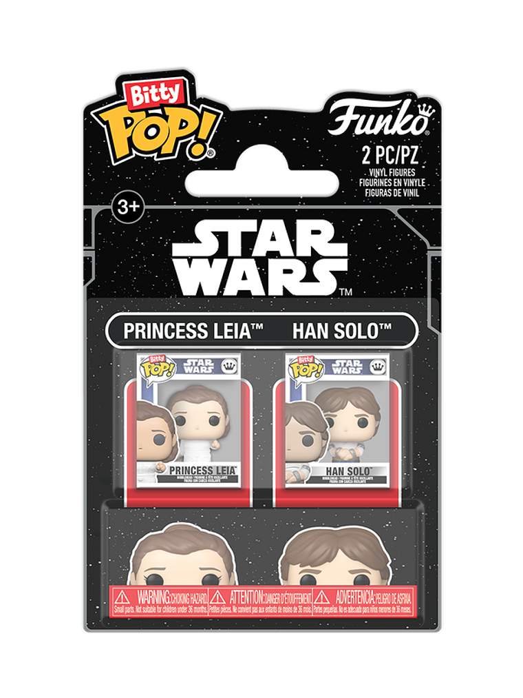 PREVENTA | Bitty Pop! Princess Leia and Han Solo 2 Pack | Star Wars 1