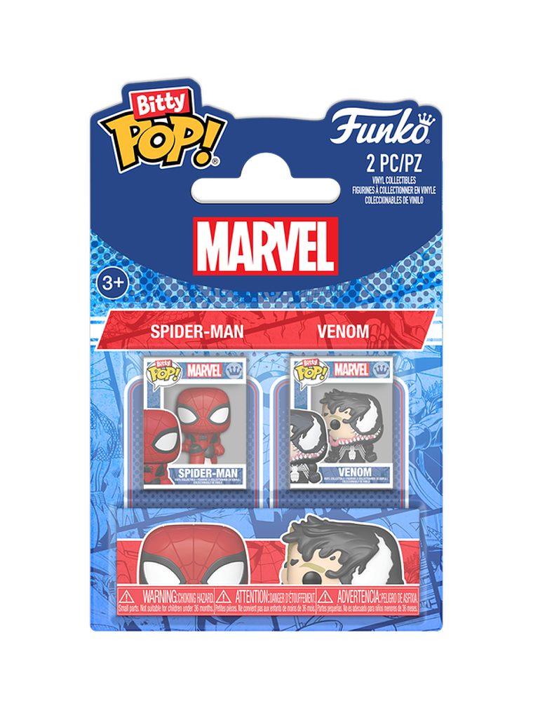 PREVENTA | Bitty Pop! Spider Man and Venom 2 Pack | Marvel 1