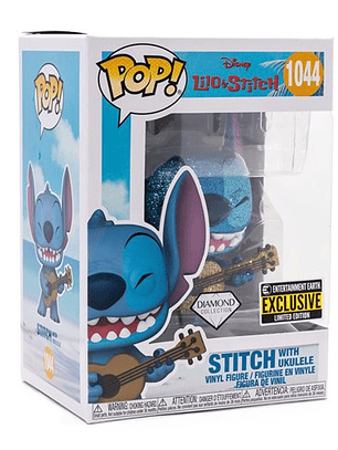 Funko Pop! Stitch with Ukelele 1044 | Lilo & Stitch - Sticker Entertaiment Exclusive
