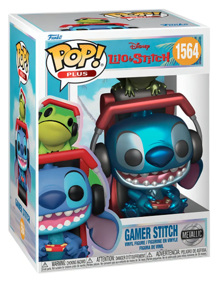 Funko Pop! Gamer Stitch 1564 | Lilo & Stitch - Metallic  1