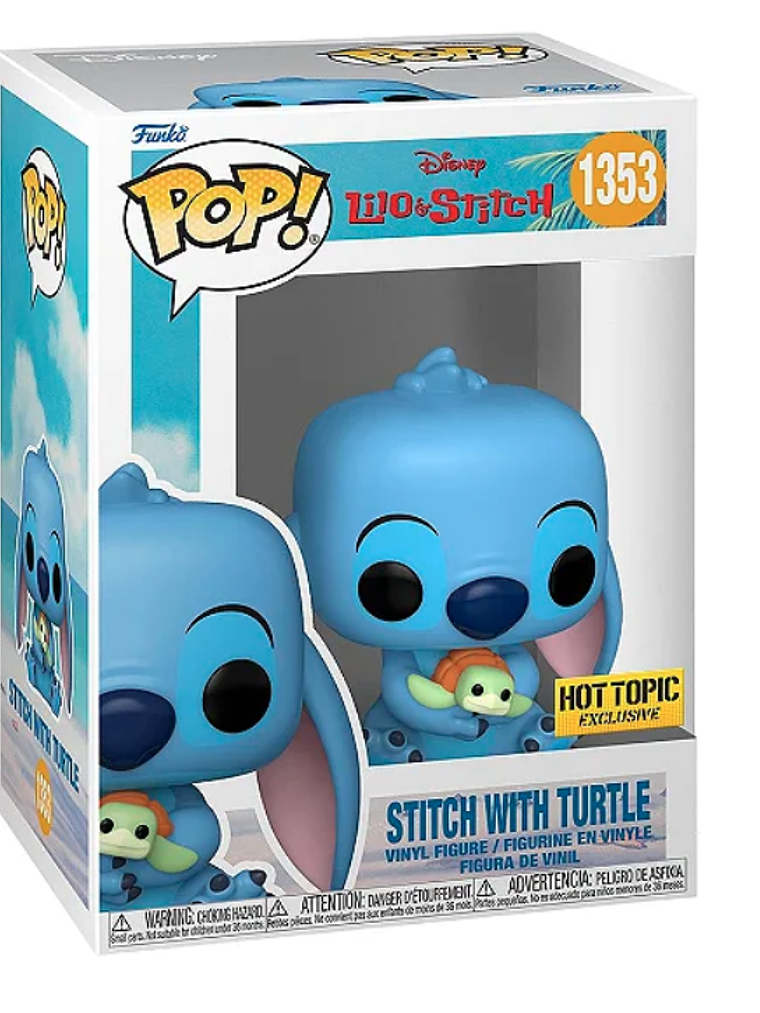Funko Pop! Stitch with Turtle 1353 | Lilo & Stitch - Hot Topic 1