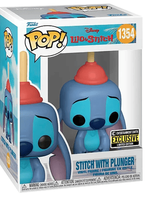 Funko Pop! Stitch with Plunger 1354 | Lilo & Stitch - Entertaiment Earth Exclusive