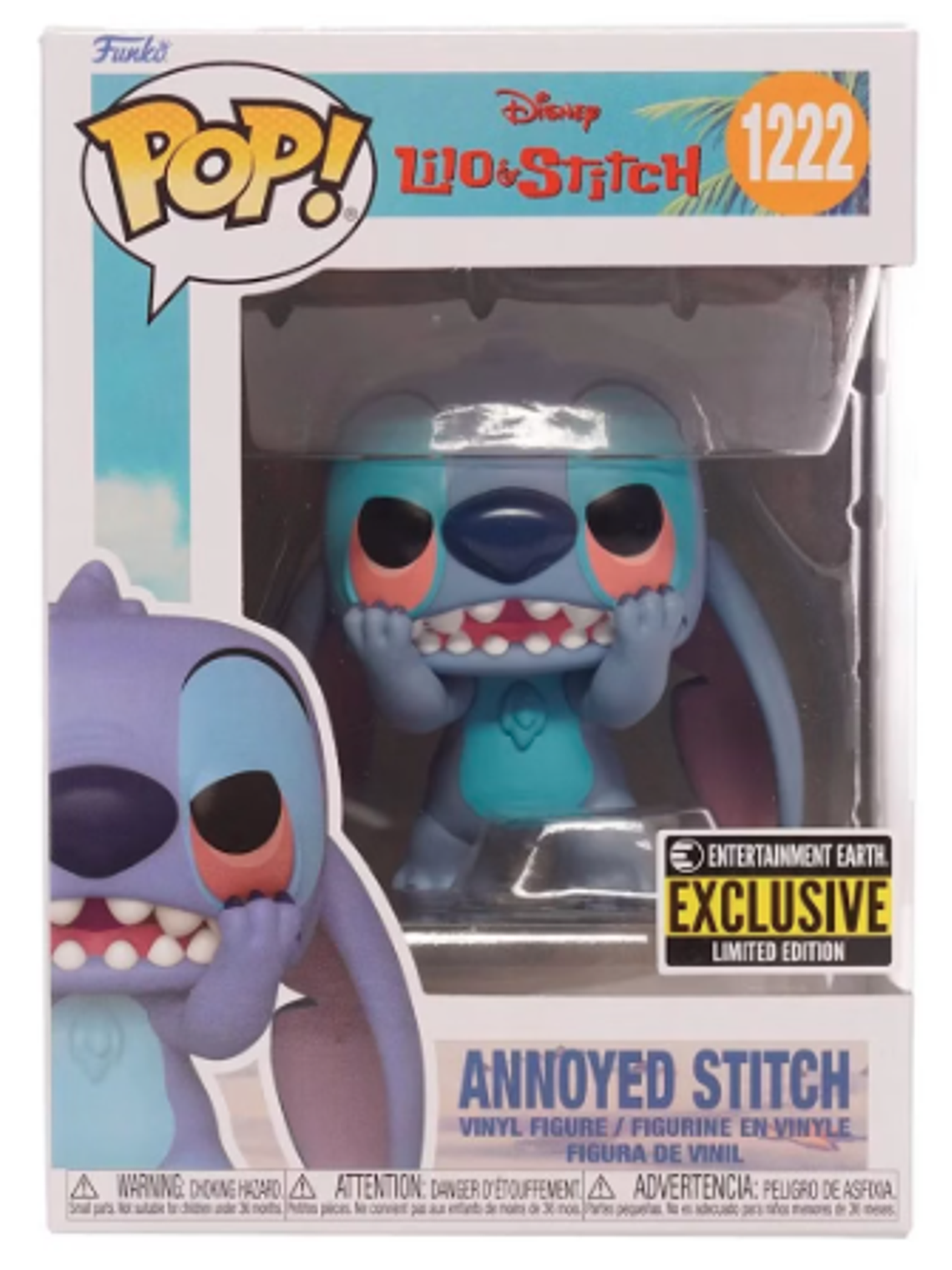 Funko Pop! Annoyed Stitch 1222 | Lilo & Stitch - Entertaiment Earth Exclusive 1