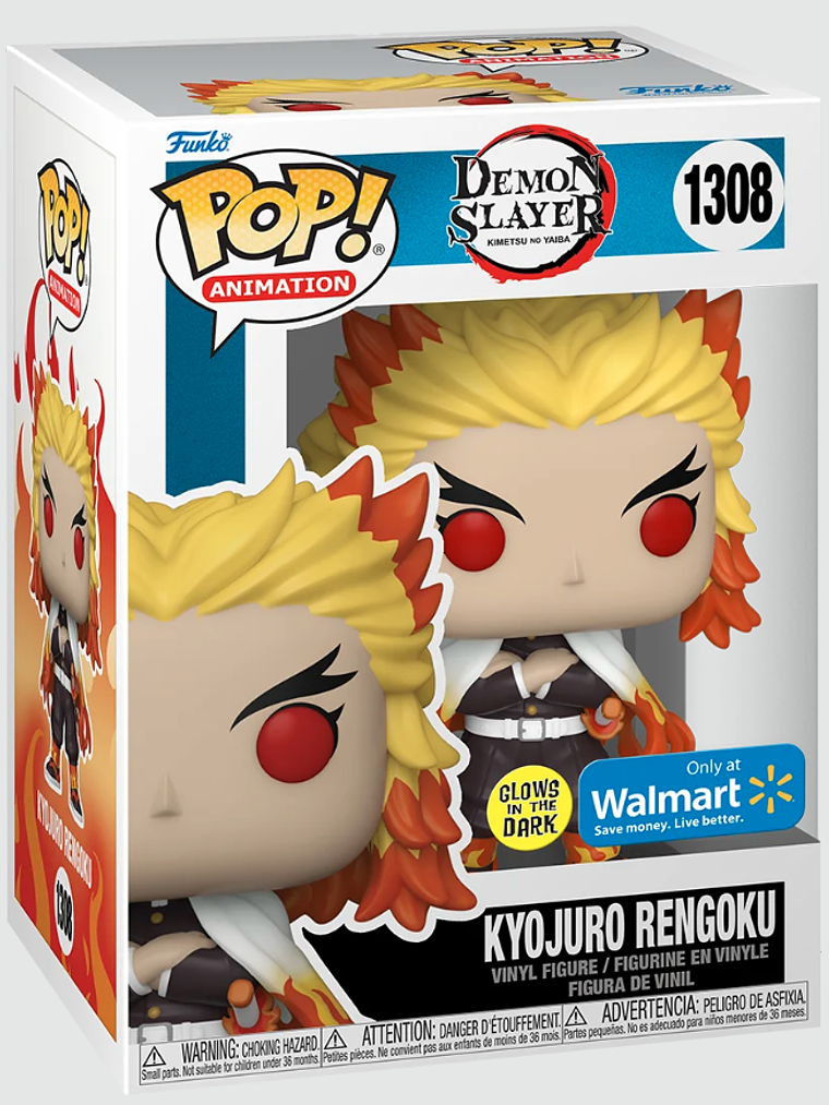 Funko Pop! Kyojuro Rengoku 1308 Glows in the dark |  tamaño Jumbo 1