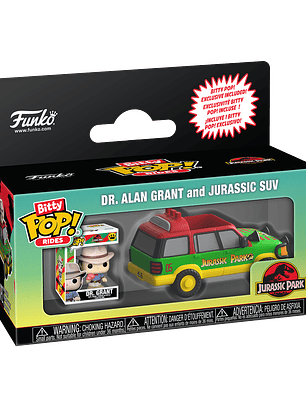 Bitty Pop! Dr. Alan Grant and Jurrassic SUV