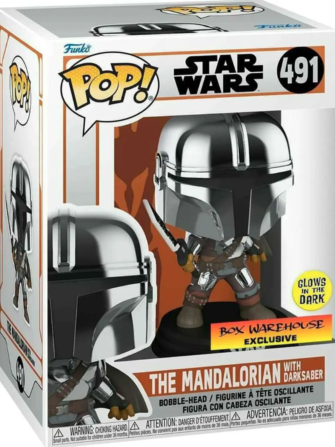 Funko Pop! The Mandalorian with dark saber 491 | The Mandalorian 1
