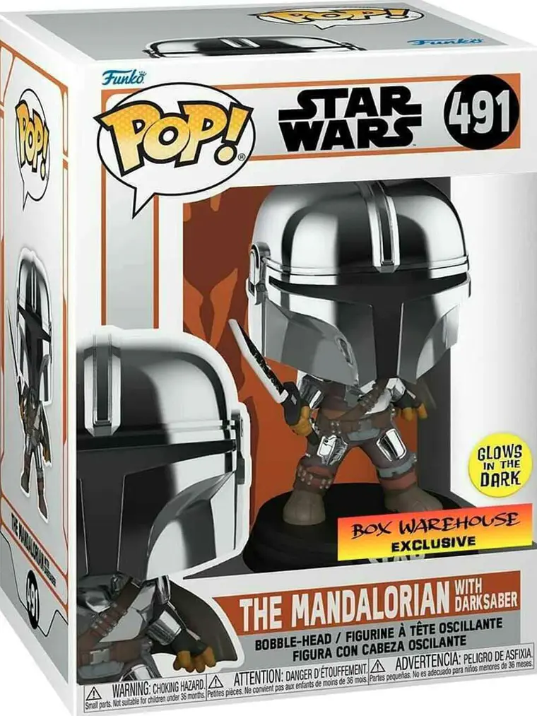 Funko Pop! The Mandalorian with dark saber 491 | The Mandalorian 1