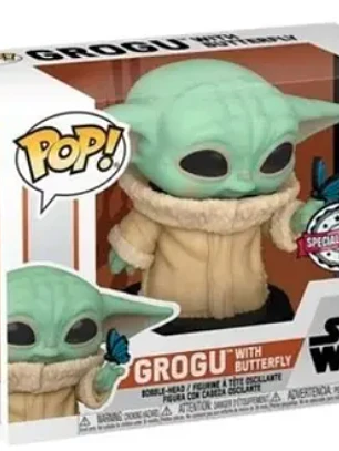 Funko Pop! Grogu with Butterfly 468 | The Mandalorian