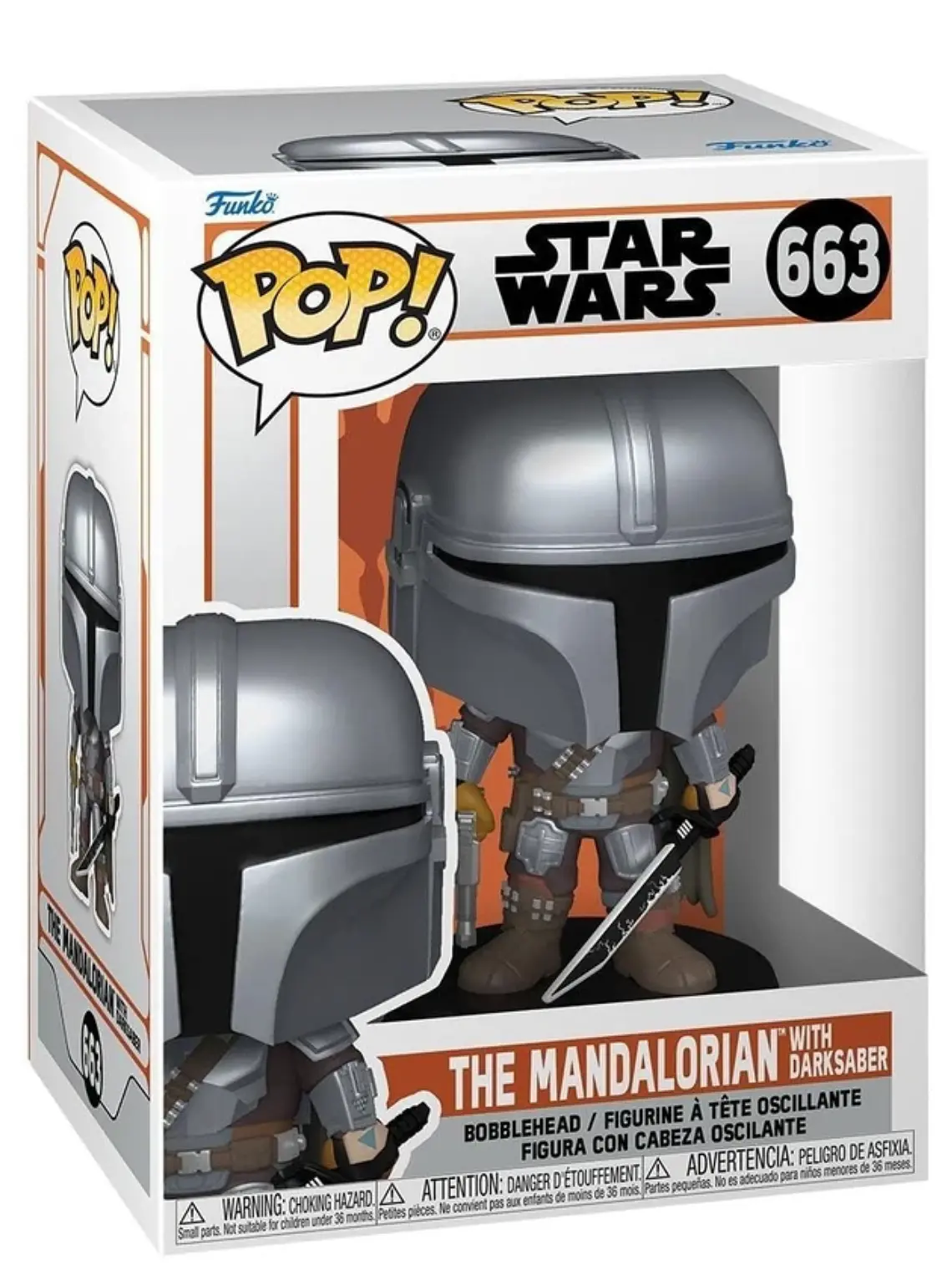 Funko Pop! The Mandalorian with the Darksaber 663 | The Mandalorian 1