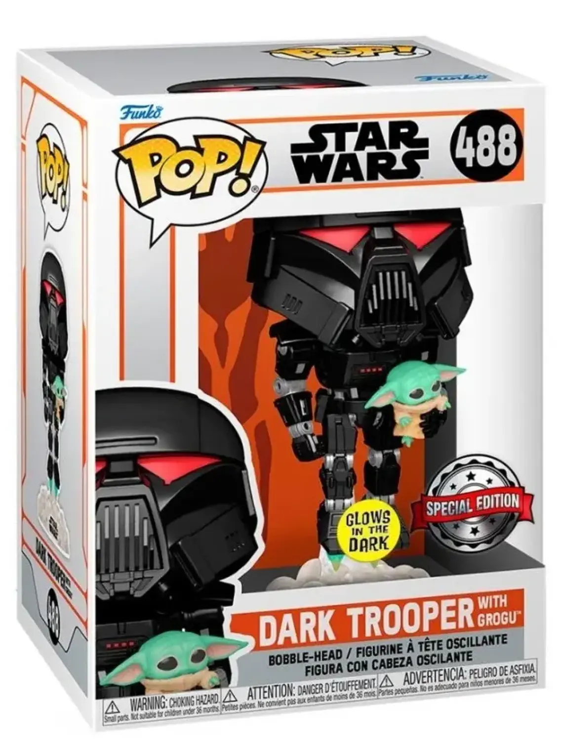 Funko Pop! Dark Trooper with Grogu 488 | The Mandalorian 1