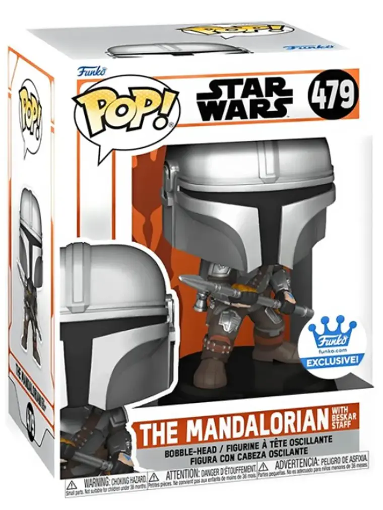 Funko Pop! The Mandalorian with Beskar Staff 479 | The Mandalorian 1