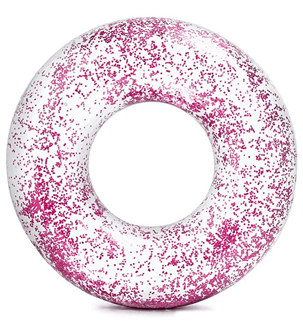 Flotador Inflable Redondo Intex Brillo Rosado 107 x 27 cm