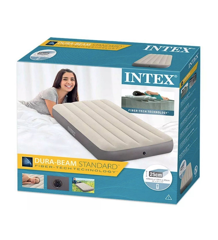 Colchón Inflable Intex 1,5 Plazas 99x191x25 Cm Single-High