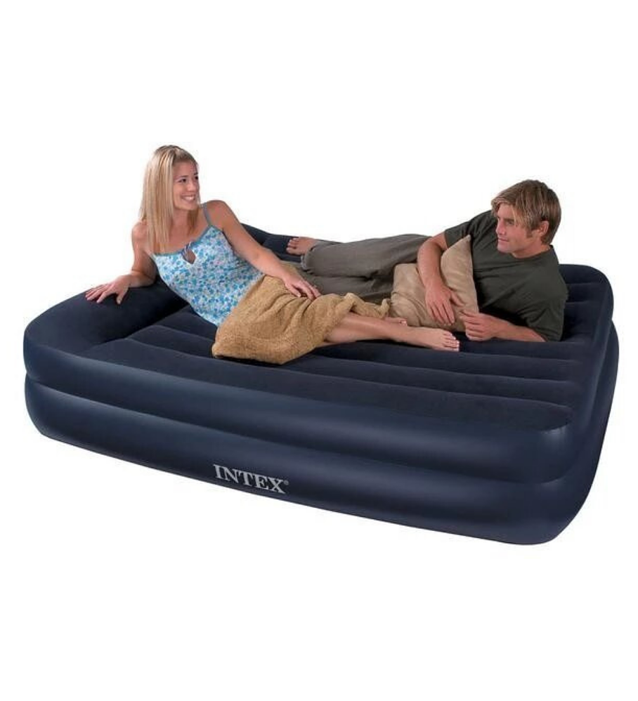 Colchón Inflable Eléctrico Intex 2 Plazas 152x203x42 Cm Pillow Rest Raised