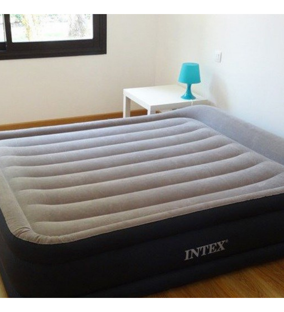 Colchón Inflable Eléctrico Intex 2 Plazas 152x203x42 Cm Deluxe Pillow Rest Raised